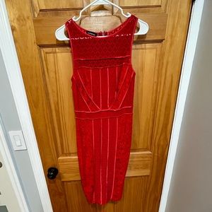Red knee high dress